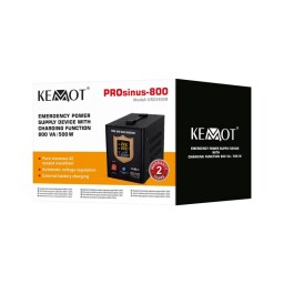 Záložný zdroj KEMOT URZ3405B PROsinus-800 prenosný 12V/230V 800VA / 500W čierny